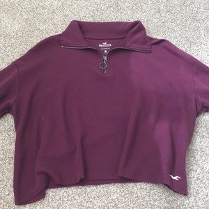 hollister long sleeve cut off boyfriend tee